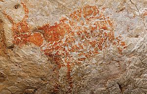 Archivo:Lubang Jeriji Saléh cave painting of Bull