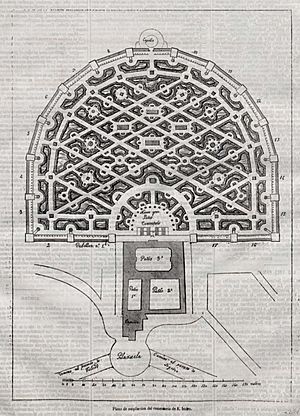 Archivo:Plano de ampliación del cementerio de S. Isidro, La Ilustración, 07-05-1853