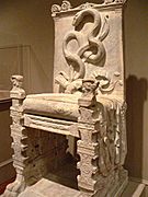 Roman throne LosAngeles County Museum California