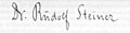 Rudolf Steiner signature