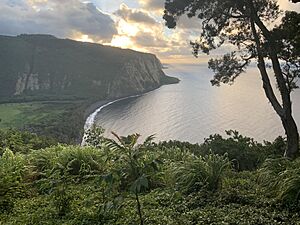 Archivo:Waipio Valley at sunset