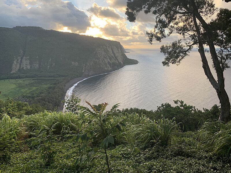 Waipio Valley at sunset