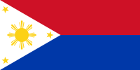 Bandera de Filipinas en estado de guerra