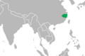 Alligator sinensis Distribution