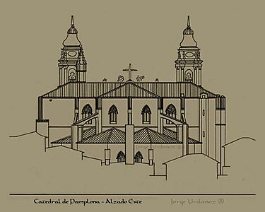 Alzado este catedral pamplona
