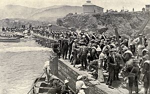 Archivo:Americans landing at the pier, Daiquiri