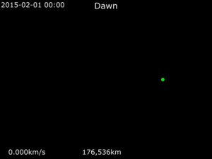 Archivo:Animation of Dawn trajectory around Ceres