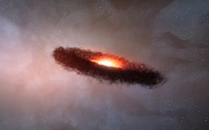 Archivo:Artist’s impression of the disc of dust and gas around a brown dwarf