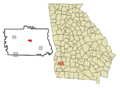 Calhoun County Georgia Incorporated and Unincorporated areas Morgan Highlighted