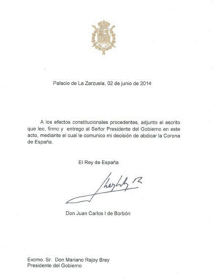 Archivo:Carta abdicacion Juan Carlos I
