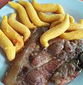 Cena al estilo criollo en San Andrés (Chiriquí, Panamá). Almojábanos con cerdo ahumado