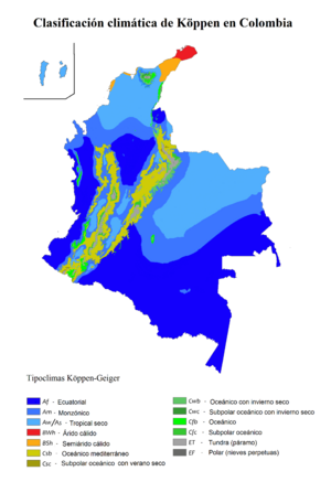 Archivo:Clasificación de Koppen en Colombia