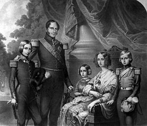 Archivo:Drawing of the family of King Leopold I of Belgium