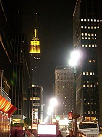 Empire State Building yellow