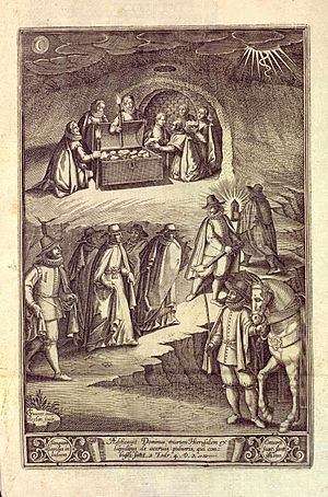 Archivo:Francisco heylan-hallazgo de los libros plúmbeos-el arzobispo pedro de castro sube al sacromonte