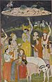 Krishna Holding Mount Govardhan - Crop