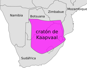 Archivo:Map of Kaapvaal craton-es- Mapa craton Kaapvaal