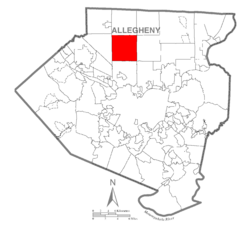 Map of McCandless Township, Allegheny County, Pennsylvania Highlighted.png