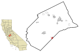 Merced County California Incorporated and Unincorporated areas South Dos Palos Highlighted.svg