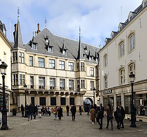 Palacio Gran Ducal de Luxemburgo. Groussherzogleche Palais an der Stad Lëtzebuerg.jpg