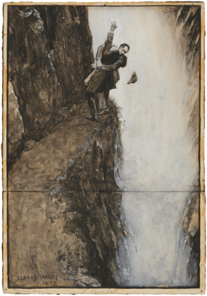 Archivo:Sidney Paget - Original illustration of The Death of Sherlock Holmes, 1893