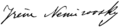 Signature d'Irène Nemirovsky