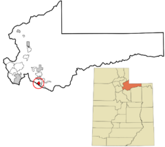 Summit County Utah incorporated and unincorporated areas Francis highlighted.svg