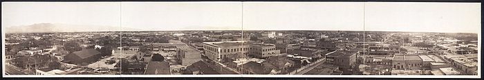 Vista panorámica de la ciudad de Tucsón en el año 1909.