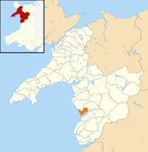 Wales Gwynedd Community Barmouth map.svg
