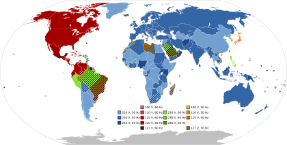 Archivo:World Map of Mains Voltages and Frequencies, Detailed