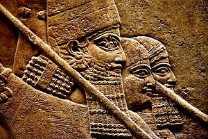 Archivo:Ashurbanipal wall relief, 7th century BC, from Nineveh, the British Museum