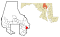 Baltimore County Maryland Incorporated and Unincorporated areas Bowleys Quarters Highlighted