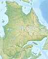 Canada Quebec relief location map