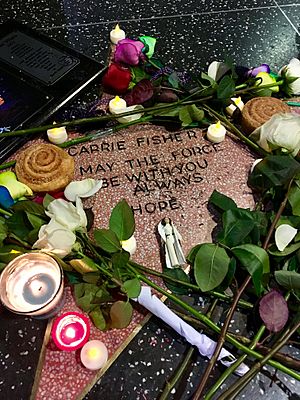 Archivo:Carrie Fisher memorial star