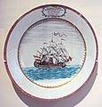 Chinese export porcelain with Dutch ship Vryburg 1756 Qianlong period Canton