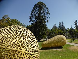 Archivo:El Parque de las Esculturas de Providencia. Santiago de Chile. Obra "Semillas" de Cristián Salineros