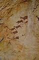 Escena de caça de la cova dels Cavalls, reproducció del museu de la Valltorta