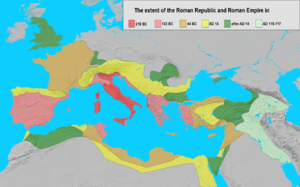 Archivo:Extent of the Roman Republic and the Roman Empire between 218 BC and 117 AD
