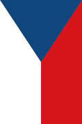 Flag of Czech Republic (vertical hoisting)