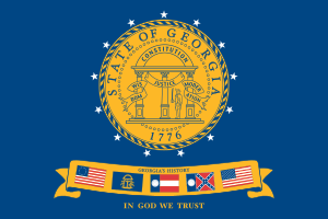Archivo:Flag of the State of Georgia (2001–2003)