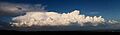 Flanking line on dissipating cumulonimbus incus cloud