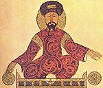 Archivo:Folio from The book of knowledge of ingenious mechanical devices (1354 Mamluk copy). Part of a water clock (detail)