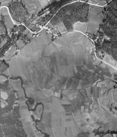 Foto aerea de Portobravo, Lousame (1952)