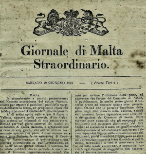 Archivo:Giornale di Malta 19-06-1813