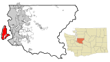 King County Washington Incorporated and Unincorporated areas Vashon Highlighted.svg