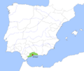 Location map Taifa of Málaga