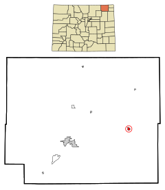 Logan County Colorado Incorporated and Unincorporated areas Fleming Highlighted.svg