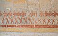 Luxor, decorations inside the Temple of Hatshepsut, Egypt, Oct 2004