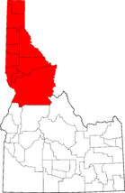 Map of Idaho highlighting Idaho Panhandle.svg