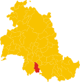 Map of comune of Massa Martana (province of Perugia, region Umbria, Italy)